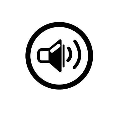 Ses hoparlörü ve ses dalgası sembolü.