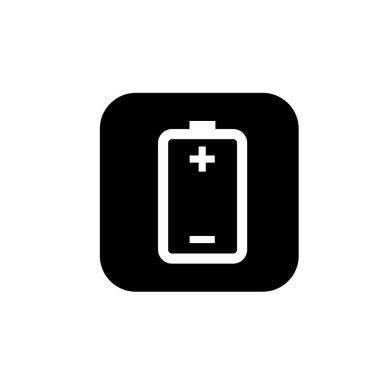 Pozitif ve negatif kutup sembollü pil sembolü. 