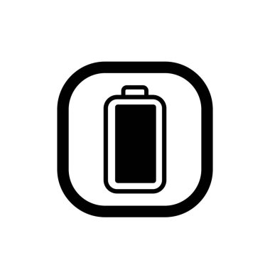Tam şarjlı pil sembolü. Tam güç batarya logosu.
