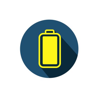 Tam şarjlı pil sembolü. Tam güç batarya logosu.