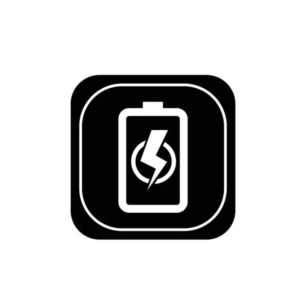 Stock vector Battery power symbol. Battery and lightning icon logo.