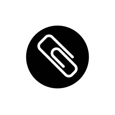 Ataç simgesi vektör illüstrasyon sembolü izole edilmiş şablon. tel veya plastik Kağıt Ataç ikonu vektör illüstrasyon şablonu herhangi bir amaç için izole edildi.