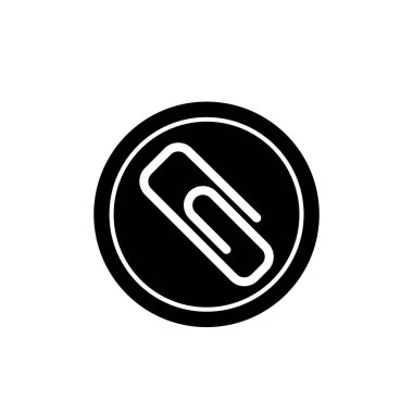 Ataç simgesi vektör illüstrasyon sembolü izole edilmiş şablon. tel veya plastik Kağıt Ataç ikonu vektör illüstrasyon şablonu herhangi bir amaç için izole edildi.