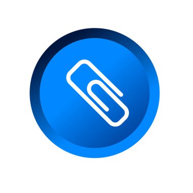 Ataç simgesi vektör illüstrasyon sembolü izole edilmiş şablon. tel veya plastik Kağıt Ataç ikonu vektör illüstrasyon şablonu herhangi bir amaç için izole edildi.