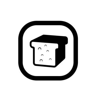 Ekmek simgesi vektör illüstrasyon sembolü izole şablon. Buğday ekmeği simgesi vektör illüstrasyon logo şablonu herhangi bir amaç için izole edildi.