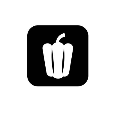 Paprika meyve ikonu vektör illüstrasyon sembolü izole edilmiş şablon. 