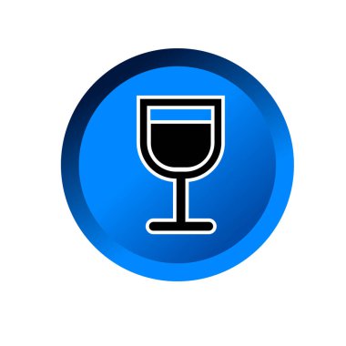 Cam düz ikon vektör illüstrasyon logosundaki şarap izole edilmiş şablon. Cam ve Şampanya sembolleri simge vektör illüstrasyon logo şablonu herhangi bir amaç için izole.