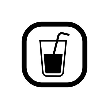 A glass of milk with straw icon vector illustration symbol Isolated template. Glass of milk icon vector illustration logo template Isolated for any purpose.