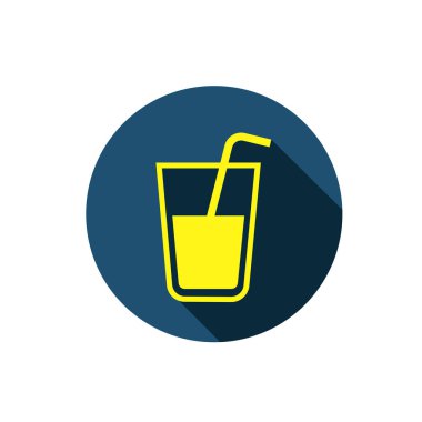 Bir bardak sütlü saman simgesi vektör çizimi izole şablonu. Herhangi bir amaç için izole edilmiş süt ikonu vektör illüstrasyon logo şablonu.