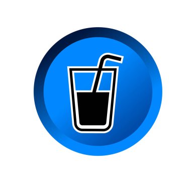 Bir bardak sütlü saman simgesi vektör çizimi izole şablonu. Herhangi bir amaç için izole edilmiş süt ikonu vektör illüstrasyon logo şablonu.