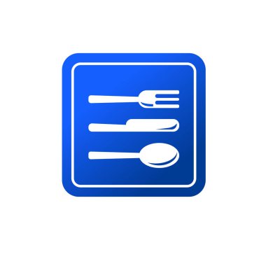 Çatal bıçak takımları ikon vektör illüstrasyon sembolü izole şablon. Herhangi bir amaç için izole edilmiş Utensil simge vektör çizim logo şablonu.