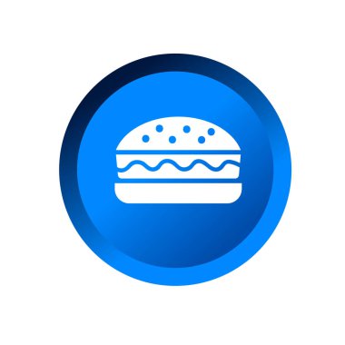 Burger ikon vektör çizim sembolü. Hamburger simgesi vektör illüstrasyon logosu.