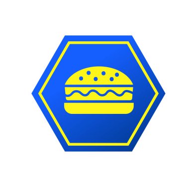 Burger ikon vektör çizim sembolü. Hamburger simgesi vektör illüstrasyon logosu.