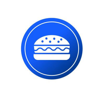 Burger ikon vektör çizim sembolü. Hamburger simgesi vektör illüstrasyon logosu.