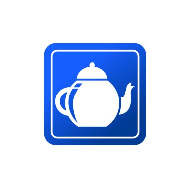 Çaydanlık simgesi vektör illüstrasyon sembolü izole şablon. Çaydanlık simgesi vektör illüstrasyon logo şablonu herhangi bir amaç için izole edildi.