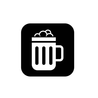 Taze köpüklü bir bira sürahisi. Simge vektör logosu izole edilmiş. Herhangi bir tasarım amacı için izole edilmiş bir sürahi bira sembolü ikon vektör illüstrasyon logo şablonu.