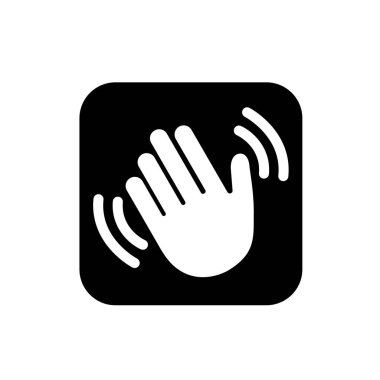Waving hand flat icon vector illustration logo Isolated template. Waving hand symbols icon vector illustration logo template Isolated for any purpose.