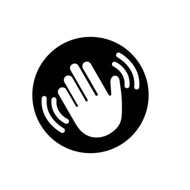 Waving hand flat icon vector illustration logo Isolated template. Waving hand symbols icon vector illustration logo template Isolated for any purpose.