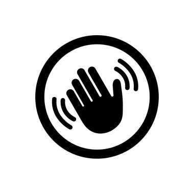 Waving hand flat icon vector illustration logo Isolated template. Waving hand symbols icon vector illustration logo template Isolated for any purpose.