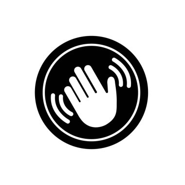 Waving hand flat icon vector illustration logo Isolated template. Waving hand symbols icon vector illustration logo template Isolated for any purpose.