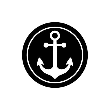 Anchor yassı ikon vektör illüstrasyon logosu izole şablon. anchor sembolleri simge vektör illüstrasyon logo şablonu herhangi bir amaç için izole.