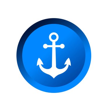 Anchor yassı ikon vektör illüstrasyon logosu izole şablon. anchor sembolleri simge vektör illüstrasyon logo şablonu herhangi bir amaç için izole.