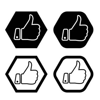 Thumb up flat icon vector illustration logo Isolated template. an indication of satisfaction or approval symbols icon vector illustration logo template Isolated for any purpose.