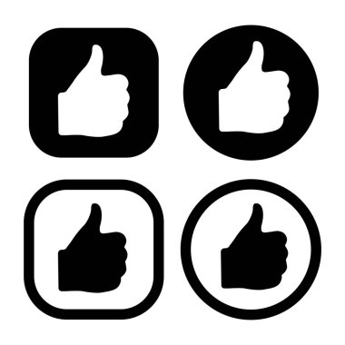 Thumb up flat icon vector illustration logo Isolated template. an indication of satisfaction or approval symbols icon vector illustration logo template Isolated for any purpose.