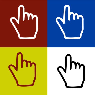 hand with the index finger pointing gesture flat icon vector illustration logo Isolated template. finger touching symbols icon vector illustration logo template Isolated for any purpose.