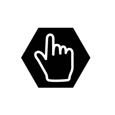 hand with the index finger pointing gesture flat icon vector illustration logo Isolated template. finger touching symbols icon vector illustration logo template Isolated for any purpose.