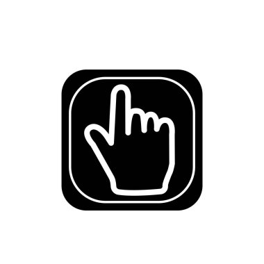 hand with the index finger pointing gesture flat icon vector illustration logo Isolated template. finger touching symbols icon vector illustration logo template Isolated for any purpose.