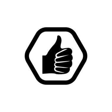 Thumb up flat icon vector illustration logo Isolated template. an indication of satisfaction or approval symbols icon vector illustration logo template Isolated for any purpose.