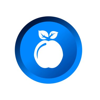 Apple logosu düz vektör illüstrasyon logosu izole edilmiş şablon. Apple sembolleri simge vektör çizim logo şablonu herhangi bir amaç için izole edildi.