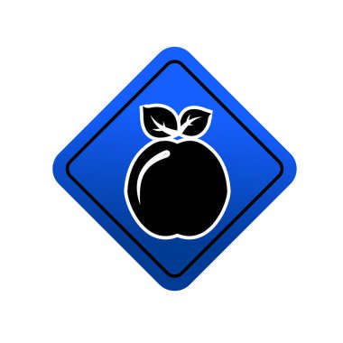 Apple logosu düz vektör illüstrasyon logosu izole edilmiş şablon. Apple sembolleri simge vektör çizim logo şablonu herhangi bir amaç için izole edildi.