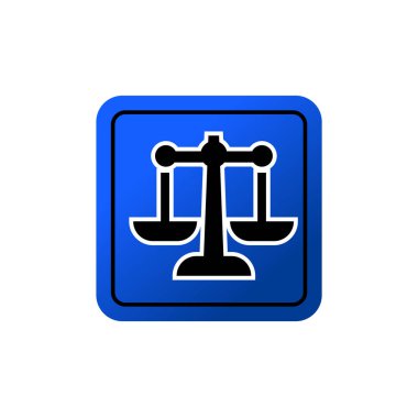 Logo simgesi illüstrasyon logosunu izole bir şablon olarak ölçeklendirir. Denge sembolleri simge vektör çizim logo şablonu herhangi bir amaç için izole.
