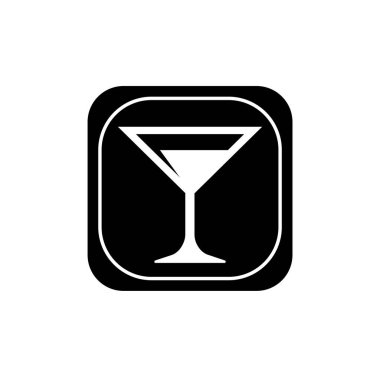 Martini in the glass logo icon vector illustration logo template for any purpose. Isolated. Martini alcohol drink icon vector illustration logo template for any purpose.