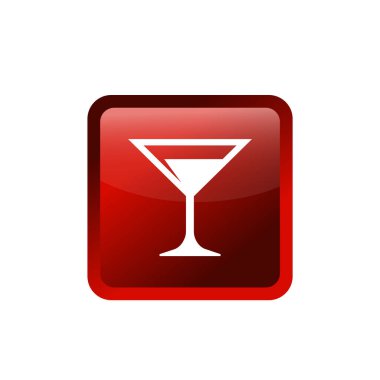 Cam logo ikonu vektör illüstrasyon logo şablonunda Martini herhangi bir amaç için. İzole edilmiş. Martini alkol ikon vektör illüstrasyon logo şablonu herhangi bir amaç için.
