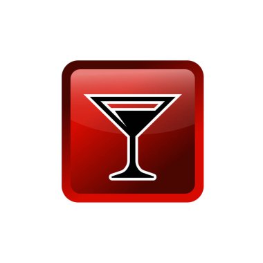 Cam logo ikonu vektör illüstrasyon logo şablonunda Martini herhangi bir amaç için. İzole edilmiş. Martini alkol ikon vektör illüstrasyon logo şablonu herhangi bir amaç için.