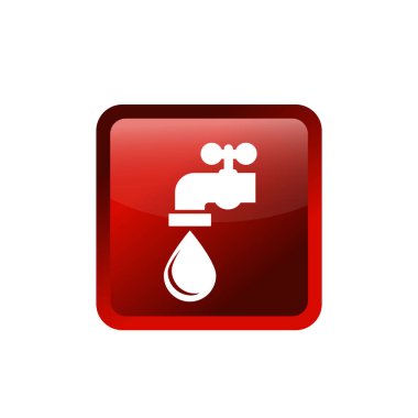 Su musluğu logo simgesi vektör illüstrasyon logo şablonu herhangi bir amaç için. İzole edilmiş. Su musluğu simgesi vektör illüstrasyon logo şablonu herhangi bir amaç için. İzole edilmiş