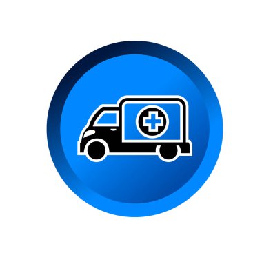 Ambulance truck building logo icon vector illustration logo template Isolated. Ambulance icon vector illustration logo template for any purpose.