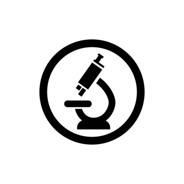 Mikroskop logo simgesi vektör illüstrasyon logo şablonu herhangi bir amaç için. İzole edilmiş. Herhangi bir amaç için mikroskop simgesi vektör illüstrasyon logo şablonu.