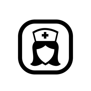 Kapak logosu vektör illüstrasyon logosu şablonu izole edildi. Hemşire simgesi çizim logo şablonu herhangi bir amaç için.