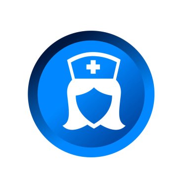 Kapak logosu vektör illüstrasyon logosu şablonu izole edildi. Hemşire simgesi çizim logo şablonu herhangi bir amaç için.