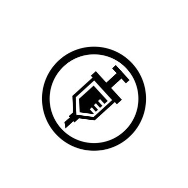 Syringe logo icon vector illustration logo template Isolated. injection device icon vector illustration logo template for any purpose.