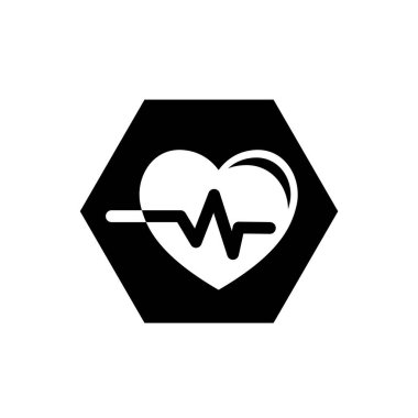 Cardio heart logo icon vector illustration logo template Isolated. Heartbeat icon vector illustration logo template for any purpose. 