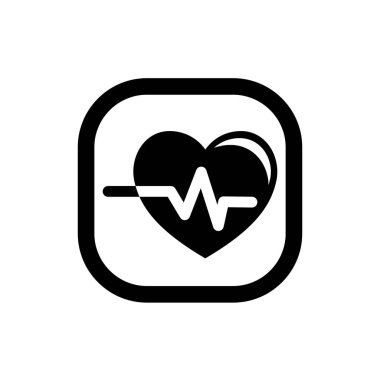 Cardio heart logo icon vector illustration logo template Isolated. Heartbeat icon vector illustration logo template for any purpose. 