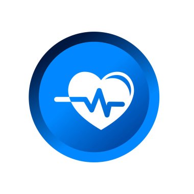 Cardio heart logo icon vector illustration logo template Isolated. Heartbeat icon vector illustration logo template for any purpose. 