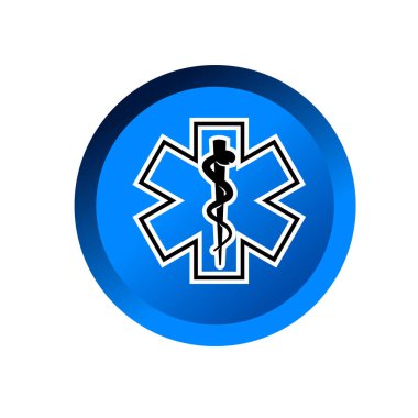 Tıbbi sembol logo ikonu vektör illüstrasyon logosu izole şablonu. Herhangi bir amaç için bir kaldıraç simgesi vektör illüstrasyon logo şablonuna sarılmış yılan.