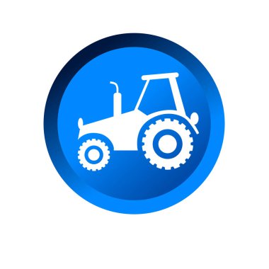 çiftlik traktörü sembolü. Çiftlik traktörü ikonu. tarımsal traktör logosu.