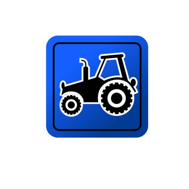 çiftlik traktörü sembolü. Çiftlik traktörü ikonu. tarımsal traktör logosu.